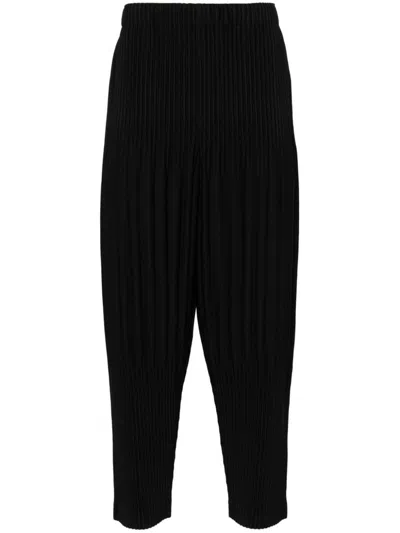 Issey Miyake Homme Plissé  Balloon Trousers In Navy Blue