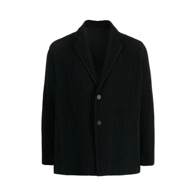 Pre-owned Issey Miyake Homme Plissé  Basic Pleated Blazer 'black' | Men's Size 3