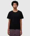 Issey Miyake Basic Pleats T-shirt In Black