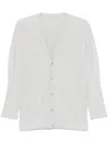 Issey Miyake Ribbed Texture V-neck Cardigan Pockets