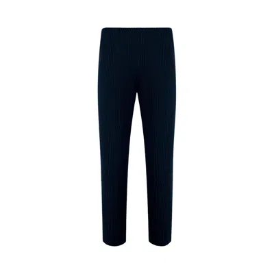 Pre-owned Issey Miyake Homme Plissé  Basics Pants 'navy' | Blue | Men's Size 3