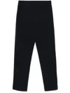 Issey Miyake Pleated Trousers With Concealed Button Fastening And Elasticated Waistband In Black