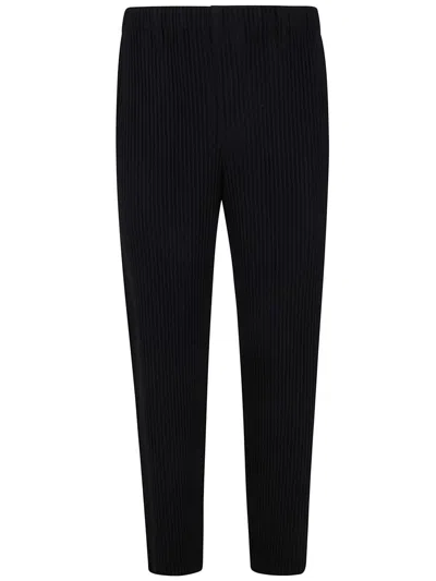 Issey Miyake Pleated Straight Trousers In Brown