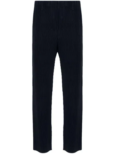 Issey Miyake Homme Plissé  Basics Trousers Clothing In Blue