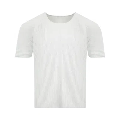 Pre-owned Issey Miyake Homme Plissé  Basics T-shirt 'light Grey' | Men's Size 3