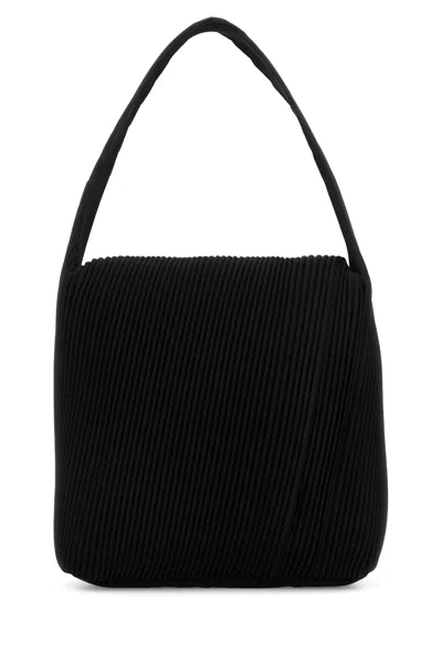 ISSEY MIYAKE BLACK FABRIC SHOULDER BAG