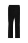 Issey Miyake Elastic Waistband Cropped Pleated Trousers
