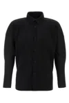 Issey Miyake Camicia In Poliestere Nero Uomo In Black