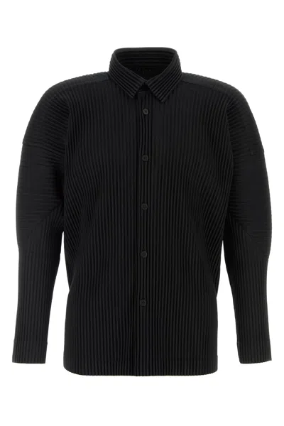 ISSEY MIYAKE CAMICIA IN POLIESTERE NERO UOMO