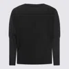 Issey Miyake Ns Black Pleated Long Sleeves Regular-fit Knitted T-shirt