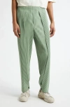 Issey Miyake Homme Plissé  Bottoms 1 Pleated Straight Leg Pants In Pistachio Green