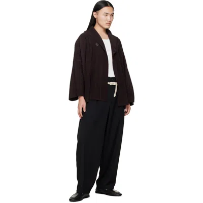 Issey Miyake Homme Plissé  Camel Belt In Red