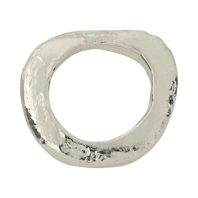 Pre-owned Issey Miyake Homme Plissé  Cavern Ring 'silver' | Men's Size Onesize