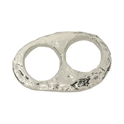 Pre-owned Issey Miyake Homme Plissé  Cavern Ring 'silver' | Men's Size Onesize
