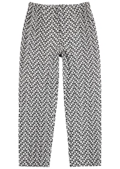 Issey Miyake Homme Plissé  Cedar Pleated Straight-leg Trousers In White
