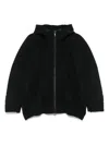 Issey Miyake Hooded Ribbed Texture Side Pockets Jacket In Black