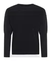 Issey Miyake Ribbed Texture Crew Neck Long Sleeves In Blue