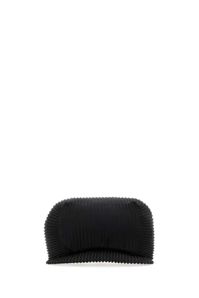 Issey Miyake Dark Brown Polyester Baseball Cap In Black