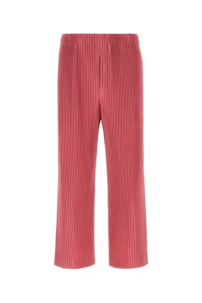ISSEY MIYAKE PANTALONE IN POLIESTERE ROSA SCURO  UOMO