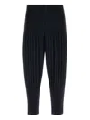 Issey Miyake Navy Blue Polyester Pant In Black