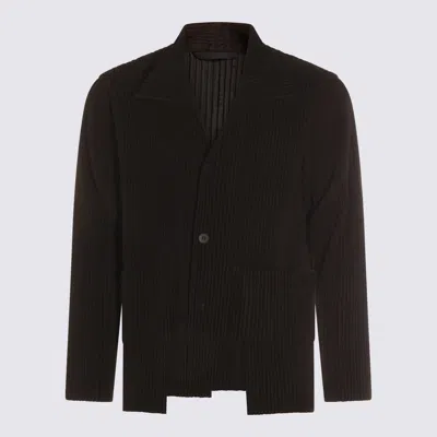 Issey Miyake Dark Grey Blazer In Green