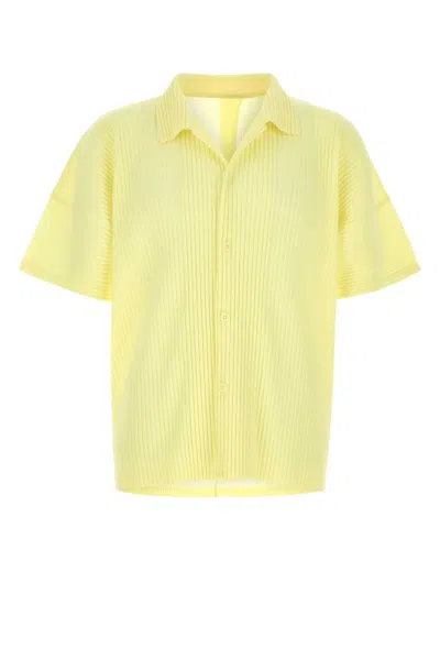 Issey Miyake August Pleated Shirt In Metallic