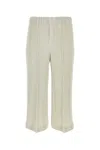 Issey Miyake Polyester Striped Ribbed Bermuda Shorts