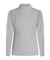 Issey Miyake Long Sleeve Ribbed High Neck T-shirt In Gray