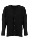 Issey Miyake Black Basics Cardigan In Black
