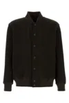 Issey Miyake Ribbed Texture Bomber Jacket In Brown