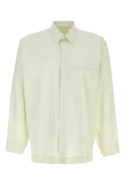 Issey Miyake Homme Plisse'  Light Green Cotton Shirt In Neutral