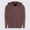 Issey Miyake Hooded Long Sleeve Sweatshirt Drawstring Detail In Pink