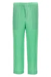 Issey Miyake Elastic Waist Casual Pants In Green