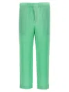 Issey Miyake Elastic Waist Casual Pants In Green