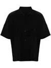 Issey Miyake Black Mc April Textured Shirt In Black