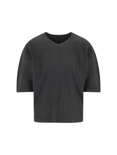 Issey Miyake Homme Plissé  "mc March" Pleated T-shirt – Grey