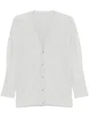 Issey Miyake Ribbed Texture V-neck Cardigan Pockets