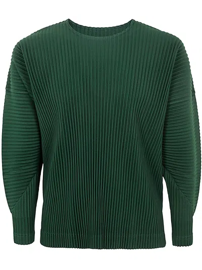 Issey Miyake Homme Plisse`  Men Mc August Tshirt In Green