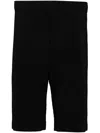Issey Miyake Ribbed Texture Elastic Waistband Bermuda Shorts