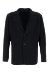 Issey Miyake Pleated Fabric Single-breasted Blazer