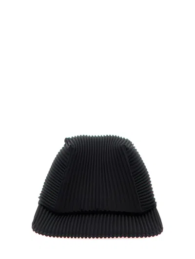 Issey Miyake Homme Plisse'  Men's Pleated Mini Hat In Black