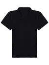 Issey Miyake Ns Black Bascis V-neck Regular-fit Knitted Polo Shirt In Black