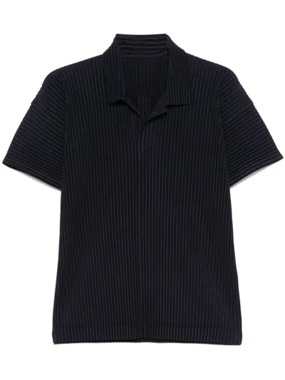Issey Miyake Homme Plisse'  Men Pleated Polo Shirt