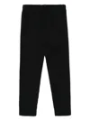 Issey Miyake Pleated Trousers With Concealed Button Fastening And Elasticated Waistband In Black