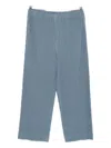 Issey Miyake Homme Plisse'  Men Pleated Trousers In Blue