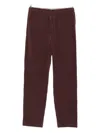 Issey Miyake Color Pleats Straight Pant In Burgundy