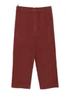 Issey Miyake Color Pleats Trousers In Burgundy