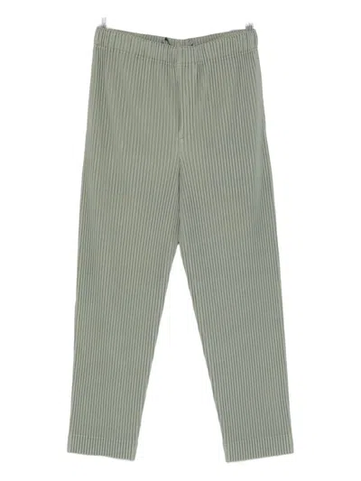 Issey Miyake Homme Plisse'  Pleated Trousers In Green