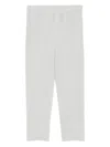 Issey Miyake Ribbed Texture Tailored Trousers Pockets In White