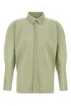 Issey Miyake Homme Plisse'  Sage Green Polyester Shirt In Green